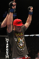SUNRISE, FL - JUNE 08:   Matt Grice is victorious over Leonard Garcia by decision in Featherweight bout during the UFC on FX 3 event at Bank Atlantic Center on June 8, 2012 in Sunrise, Florida.  (Photo by Josh Hedges/Zuffa LLC/Zuffa LLC via Getty Images)