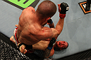 SUNRISE, FL - JUNE 08:   (L-R) Seth Baczynski punches down at Lance Benoist in a Welterweight bout during the UFC on FX 3 event at Bank Atlantic Center on June 8, 2012 in Sunrise, Florida.  (Photo by Josh Hedges/Zuffa LLC/Zuffa LLC via Getty Images)