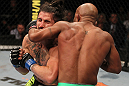 SUNRISE, FL - JUNE 08:   (R-L) Demetrious Johnson punches Ian McCall in a Flyweight bout during the UFC on FX 3 event at Bank Atlantic Center on June 8, 2012 in Sunrise, Florida.  (Photo by Josh Hedges/Zuffa LLC/Zuffa LLC via Getty Images)