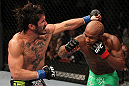 SUNRISE, FL - JUNE 08:   (R-L) Demetrious Johnson and Ian McCall trade punches in a Flyweight bout during the UFC on FX 3 event at Bank Atlantic Center on June 8, 2012 in Sunrise, Florida.  (Photo by Josh Hedges/Zuffa LLC/Zuffa LLC via Getty Images)