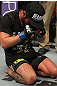 SUNRISE, FL - JUNE 08:   Ian McCall reacts after losing to Demetrious Johnson by decision in a Flyweight bout during the UFC on FX 3 event at Bank Atlantic Center on June 8, 2012 in Sunrise, Florida.  (Photo by Josh Hedges/Zuffa LLC/Zuffa LLC via Getty Images)