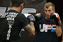 ATLANTIC CITY, NJ - JUNE 20: Spencer Fisher trains during an open workout prior to UFC on FX at Revel Casino in Atlantic City, New Jersey. (Photo by Drew Hallowell/Zuffa LLC/Zuffa LLC via Getty Images)