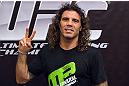 ATLANTIC CITY, NJ - JUNE 20: Clay Guida poses for a photograph after an open workout prior to UFC on FX at Revel Casino in Atlantic City, New Jersey. (Photo by Drew Hallowell/Zuffa LLC/Zuffa LLC via Getty Images)
