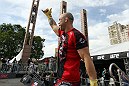 BELO HORIZONTE, BRAZIL - JUNE 20:   Wanderlei Silva works out for the fans and media during the UFC 147 open workouts at Praca da Estacao on June 20, 2012 in Belo Horizonte, Brazil.  (Photo by Josh Hedges/Zuffa LLC/Zuffa LLC via Getty Images)