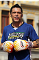 BELO HORIZONTE, BRAZIL - JUNE 20:   Rony Mariano Bezerra works out for the fans and media during the UFC 147 open workouts at Praca da Estacao on June 20, 2012 in Belo Horizonte, Brazil.  (Photo by Josh Hedges/Zuffa LLC/Zuffa LLC via Getty Images)