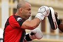 BELO HORIZONTE, BRAZIL - JUNE 20:   Wanderlei Silva works out for the fans and media during the UFC 147 open workouts at Praca da Estacao on June 20, 2012 in Belo Horizonte, Brazil.  (Photo by Josh Hedges/Zuffa LLC/Zuffa LLC via Getty Images)