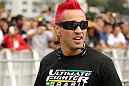 BELO HORIZONTE, BRAZIL - JUNE 20:   Godofredo Pepey works out for the fans and media during the UFC 147 open workouts at Praca da Estacao on June 20, 2012 in Belo Horizonte, Brazil.  (Photo by Josh Hedges/Zuffa LLC/Zuffa LLC via Getty Images)