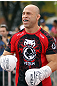 BELO HORIZONTE, BRAZIL - JUNE 20:   Wanderlei Silva works out for the fans and media during the UFC 147 open workouts at Praca da Estacao on June 20, 2012 in Belo Horizonte, Brazil.  (Photo by Josh Hedges/Zuffa LLC/Zuffa LLC via Getty Images)