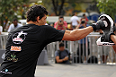 BELO HORIZONTE, BRAZIL - JUNE 20:   Cezar Ferreira works out for the fans and media during the UFC 147 open workouts at Praca da Estacao on June 20, 2012 in Belo Horizonte, Brazil.  (Photo by Josh Hedges/Zuffa LLC/Zuffa LLC via Getty Images)