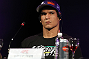 BELO HORIZONTE, BRAZIL - JUNE 21:   Cezar "Mutante" Ferreira attends the UFC 147 press conference at Ouro Minas Palace on June 21, 2012 in Belo Horizonte, Brazil.  (Photo by Josh Hedges/Zuffa LLC/Zuffa LLC via Getty Images)