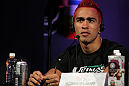 BELO HORIZONTE, BRAZIL - JUNE 21:   Godofredo Pepey attends the UFC 147 press conference at Ouro Minas Palace on June 21, 2012 in Belo Horizonte, Brazil.  (Photo by Josh Hedges/Zuffa LLC/Zuffa LLC via Getty Images)