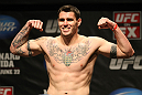 ATLANTIC CITY, NJ - JUNE 21: Chris Camozzi flexes after making weight during the UFC on FX official weigh in at Revel Casino on June 21, 2012 in Atlantic City, New Jersey.  (Photo by Nick Laham/Zuffa LLC/Zuffa LLC via Getty Images)