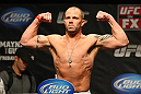 ATLANTIC CITY, NJ - JUNE 21: Nick Catone flexes after making weight during the UFC on FX official weigh in at Revel Casino on June 21, 2012 in Atlantic City, New Jersey.  (Photo by Nick Laham/Zuffa LLC/Zuffa LLC via Getty Images)