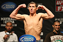 ATLANTIC CITY, NJ - JUNE 21: Steven Siler flexes after making weight during the UFC on FX official weigh in at Revel Casino on June 21, 2012 in Atlantic City, New Jersey.  (Photo by Nick Laham/Zuffa LLC/Zuffa LLC via Getty Images)
