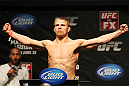 ATLANTIC CITY, NJ - JUNE 21: Rick Story  makes weight during the UFC on FX official weigh in at Revel Casino on June 21, 2012 in Atlantic City, New Jersey.  (Photo by Nick Laham/Zuffa LLC/Zuffa LLC via Getty Images)