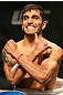 ATLANTIC CITY, NJ - JUNE 21:  Ramsey Nijem flexes after making weight during the UFC on FX official weigh in at Revel Casino on June 21, 2012 in Atlantic City, New Jersey.  (Photo by Nick Laham/Zuffa LLC/Zuffa LLC via Getty Images)
