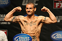 ATLANTIC CITY, NJ - JUNE 21: Cub Swanson flexes after making weight during the UFC on FX official weigh in at Revel Casino on June 21, 2012 in Atlantic City, New Jersey.  (Photo by Nick Laham/Zuffa LLC/Zuffa LLC via Getty Images)