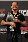 BELO HORIZONTE, BRAZIL - JUNE 22:  UFC Heavyweight Champion Junior dos Santos interacts with fans during a Q&A session before the UFC 147 weigh in at Est&Atilde;&iexcl;dio Jornalista Felipe Drummond on June 22, 2012 in Belo Horizonte, Brazil.  (Photo by Josh Hedges/Zuffa LLC/Zuffa LLC via Getty Images)