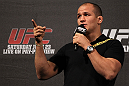BELO HORIZONTE, BRAZIL - JUNE 22:  UFC Heavyweight Champion Junior dos Santos interacts with fans during a Q&A session before the UFC 147 weigh in at Est&Atilde;&iexcl;dio Jornalista Felipe Drummond on June 22, 2012 in Belo Horizonte, Brazil.  (Photo by Josh Hedges/Zuffa LLC/Zuffa LLC via Getty Images)