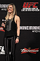 BELO HORIZONTE, BRAZIL - JUNE 22:   Paula Sack hosts a Q&A session before the UFC 147 weigh in at Est&Atilde;&iexcl;dio Jornalista Felipe Drummond on June 22, 2012 in Belo Horizonte, Brazil.  (Photo by Josh Hedges/Zuffa LLC/Zuffa LLC via Getty Images)