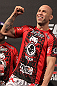 BELO HORIZONTE, BRAZIL - JUNE 22:   Wanderlei Silva salutes the crowd before weighing in during the UFC 147 weigh in at Estadio Jornalista Felipe Drummond on June 22, 2012 in Belo Horizonte, Brazil.  (Photo by Josh Hedges/Zuffa LLC/Zuffa LLC via Getty Images)