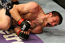 ATLANTIC CITY, NJ - JUNE 22:  Dan Miller celebrates his submission by guillotine choke to win over Ricardo Funch (not pictured) in a welterweight bout during UFC on FX 4 at Revel Casino on June 22, 2012 in Atlantic City, New Jersey.  (Photo by Nick Laham/Zuffa LLC/Zuffa LLC)