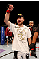 ATLANTIC CITY, NJ - JUNE 22:  Dan Miller celebrates his submission by guillotine choke to win over Ricardo Funch (not pictured) in a welterweight bout during UFC on FX 4 at Revel Casino on June 22, 2012 in Atlantic City, New Jersey.  (Photo by Nick Laham/Zuffa LLC/Zuffa LLC)