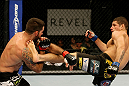 ATLANTIC CITY, NJ - JUNE 22: Luis Ramos (R) throws a kick at Matt Brown (L) in a welterweight bout during UFC on FX 4 at Revel Casino on June 22, 2012 in Atlantic City, New Jersey.  (Photo by Nick Laham/Zuffa LLC/Zuffa LLC)
