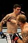 ATLANTIC CITY, NJ - JUNE 22: Nick Catone (R) throws a punch against Chris Camozzi (L) in a middleweight bout during UFC on FX 4 at Revel Casino on June 22, 2012 in Atlantic City, New Jersey.  (Photo by Nick Laham/Zuffa LLC/Zuffa LLC)