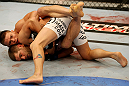 ATLANTIC CITY, NJ - JUNE 22:  Rick Story (T) tries to take the back of Brock Jardine (B) in a welterweight bout during UFC on FX 4 at Revel Casino on June 22, 2012 in Atlantic City, New Jersey.  (Photo by Nick Laham/Zuffa LLC/Zuffa LLC)