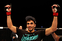 ATLANTIC CITY, NJ - JUNE 22:  Ramsey Nijem celebrates his TKO win over C.J. Keith (not pictured) in a lightweight bout during UFC on FX 4 at Revel Casino on June 22, 2012 in Atlantic City, New Jersey.  (Photo by Nick Laham/Zuffa LLC/Zuffa LLC)