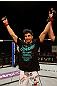 ATLANTIC CITY, NJ - JUNE 22:  Ramsey Nijem celebrates his TKO win over C.J. Keith (not pictured) in a lightweight bout during UFC on FX 4 at Revel Casino on June 22, 2012 in Atlantic City, New Jersey.  (Photo by Nick Laham/Zuffa LLC/Zuffa LLC)