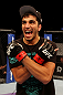 ATLANTIC CITY, NJ - JUNE 22:  Ramsey Nijem celebrates his TKO win over C.J. Keith (not pictured) in a lightweight bout during UFC on FX 4 at Revel Casino on June 22, 2012 in Atlantic City, New Jersey.  (Photo by Nick Laham/Zuffa LLC/Zuffa LLC)
