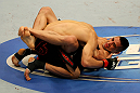 ATLANTIC CITY, NJ - JUNE 22: Hatsu Hioki (T) grapples against Ricardo Lamas (B) in a featherweight bout during UFC on FX 4 at Revel Casino on June 22, 2012 in Atlantic City, New Jersey. (Photo by Nick Laham/Zuffa LLC/Zuffa LLC)