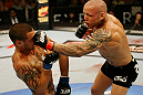 ATLANTIC CITY, NJ - JUNE 22: Ross Pearson (R) punches Cub Swanson (L) in a featherweight bout during UFC on FX 4 at Revel Casino on June 22, 2012 in Atlantic City, New Jersey.  (Photo by Nick Laham/Zuffa LLC/Zuffa LLC)