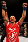 ATLANTIC CITY, NJ - JUNE 22:  Cub Swanson celebrates his win by TKO against Ross Pearson (not pictured) in a featherweight bout during UFC on FX 4 at Revel Casino on June 22, 2012 in Atlantic City, New Jersey.  (Photo by Nick Laham/Zuffa LLC/Zuffa LLC)