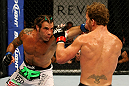 ATLANTIC CITY, NJ - JUNE 22:  Clay Guida (L) throws a punch against Gray Maynard (R) in the main event lightweight bout during UFC on FX 4 at Revel Casino on June 22, 2012 in Atlantic City, New Jersey.  (Photo by Nick Laham/Zuffa LLC/Zuffa LLC)