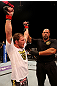 ATLANTIC CITY, NJ - JUNE 22:  Gray Maynard (L) celebrates his win by split decision over Clay Guida (not pictured) in the main event lightweight bout during UFC on FX 4 at Revel Casino on June 22, 2012 in Atlantic City, New Jersey.  (Photo by Nick Laham/Zuffa LLC/Zuffa LLC)