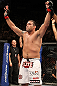 BELO HORIZONTE, BRAZIL - JUNE 23:   Fabricio Werdum reacts after defeating Mike Russow during their UFC 147 heavyweight bout at Estadio Jornalista Felipe Drummond on June 23, 2012 in Belo Horizonte, Brazil.  (Photo by Josh Hedges/Zuffa LLC/Zuffa LLC via Getty Images)