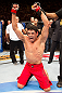 BELO HORIZONTE, BRAZIL - JUNE 23: Cezar "Mutante" Ferreira reacts after defeating Sergio "Serginho" Moraes during their UFC 147 middleweight bout at Estadio Jornalista Felipe Drummond on June 23, 2012 in Belo Horizonte, Brazil. (Photo by Josh Hedges/Zuffa LLC/Zuffa LLC via Getty Images)