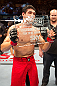 BELO HORIZONTE, BRAZIL - JUNE 23: Cezar "Mutante" Ferreira reacts after defeating Sergio "Serginho" Moraes during their UFC 147 middleweight bout at Estadio Jornalista Felipe Drummond on June 23, 2012 in Belo Horizonte, Brazil. (Photo by Josh Hedges/Zuffa LLC/Zuffa LLC via Getty Images)
