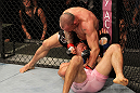 BELO HORIZONTE, BRAZIL - JUNE 23:   (L-R) Wanderlei Silva punches Rich Franklin during their UFC 147 catchweight bout at Estadio Jornalista Felipe Drummond on June 23, 2012 in Belo Horizonte, Brazil.  (Photo by Josh Hedges/Zuffa LLC/Zuffa LLC via Getty Images)