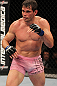 BELO HORIZONTE, BRAZIL - JUNE 23:   Rich Franklin stands in the Octagon during his UFC 147 catchweight bout against Wanderlei Silva at Estadio Jornalista Felipe Drummond on June 23, 2012 in Belo Horizonte, Brazil.  (Photo by Josh Hedges/Zuffa LLC/Zuffa LLC via Getty Images)