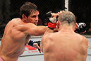 BELO HORIZONTE, BRAZIL - JUNE 23:   (L-R) Rich Franklin punches Wanderlei Silva during their UFC 147 catchweight bout at Estadio Jornalista Felipe Drummond on June 23, 2012 in Belo Horizonte, Brazil.  (Photo by Josh Hedges/Zuffa LLC/Zuffa LLC via Getty Images)