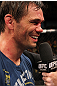 BELO HORIZONTE, BRAZIL - JUNE 23:   Rich Franklin is interviewed after defeating Wanderlei Silva during their UFC 147 catchweight bout at Estadio Jornalista Felipe Drummond on June 23, 2012 in Belo Horizonte, Brazil.  (Photo by Josh Hedges/Zuffa LLC/Zuffa LLC via Getty Images)