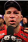 BELO HORIZONTE, BRAZIL - JUNE 23:   Wanderlei Silva is interviewed after his unanimous decision loss to Rich Franklin at Estadio Jornalista Felipe Drummond on June 23, 2012 in Belo Horizonte, Brazil.  (Photo by Josh Hedges/Zuffa LLC/Zuffa LLC via Getty Images)