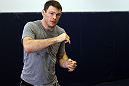 LAS VEGAS, NV - JUNE 26:   Forrest Griffin holds an open workout session for media ahead of his UFC 148 fight against Tito Ortiz at the Robert Drysdale Jiu Jitsu Gym on June 26, 2012 in Las Vegas, Nevada.  (Photo by Josh Hedges/Zuffa LLC/Zuffa LLC via Getty Images)