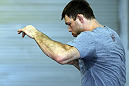 LAS VEGAS, NV - JUNE 26:   Forrest Griffin holds an open workout session for media ahead of his UFC 148 fight against Tito Ortiz at the Robert Drysdale Jiu Jitsu Gym on June 26, 2012 in Las Vegas, Nevada.  (Photo by Josh Hedges/Zuffa LLC/Zuffa LLC via Getty Images)