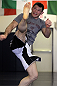LAS VEGAS, NV - JUNE 26:   Forrest Griffin holds an open workout session for media ahead of his UFC 148 fight against Tito Ortiz at the Robert Drysdale Jiu Jitsu Gym on June 26, 2012 in Las Vegas, Nevada.  (Photo by Josh Hedges/Zuffa LLC/Zuffa LLC via Getty Images)