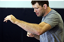 LAS VEGAS, NV - JUNE 26:   Forrest Griffin holds an open workout session for media ahead of his UFC 148 fight against Tito Ortiz at the Robert Drysdale Jiu Jitsu Gym on June 26, 2012 in Las Vegas, Nevada.  (Photo by Josh Hedges/Zuffa LLC/Zuffa LLC via Getty Images)